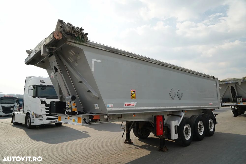 Benalu BASCULĂ BENALU / 29 m³ / ALUMINIU / AXĂ RIDICATĂ / GREUTATE: 5.000 KG / JANTE DIN ALIAJ / PRELATĂ ELECTRICĂ / IMPORTAT - 4