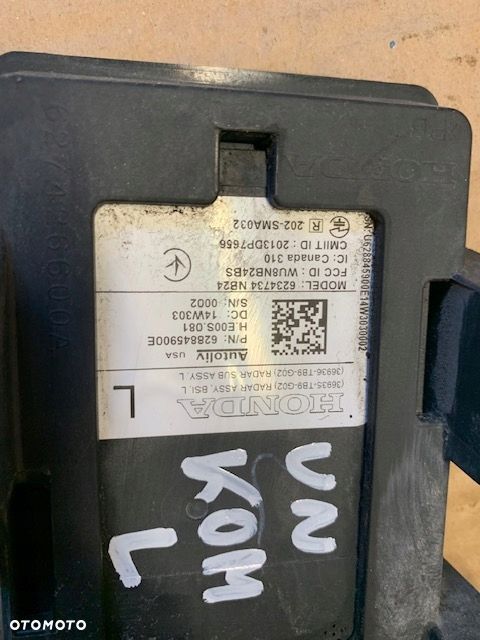 honda civic ix radar czujnik asystent martwego pola lewy kombi 36930-tb9-g0 - 3