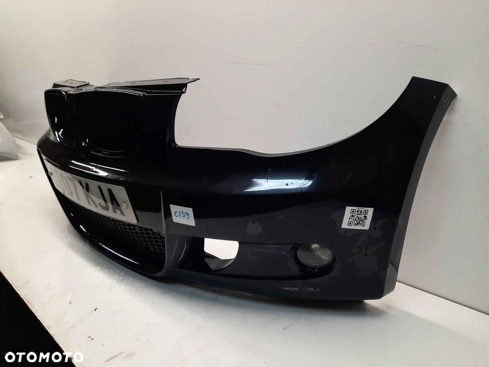 ^ ZDERZAK PRZÓD PRZEDNI DO BMW SERII 1 E87 M POWER M PAKIET BLACK SAPPHIRE CZARNY HALOGENY - 3