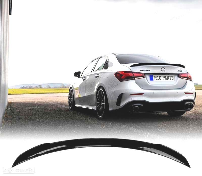 AILERON MERCEDES CLASE A V177 19- LOOK AMG 35 PRETO BRILHO - 1
