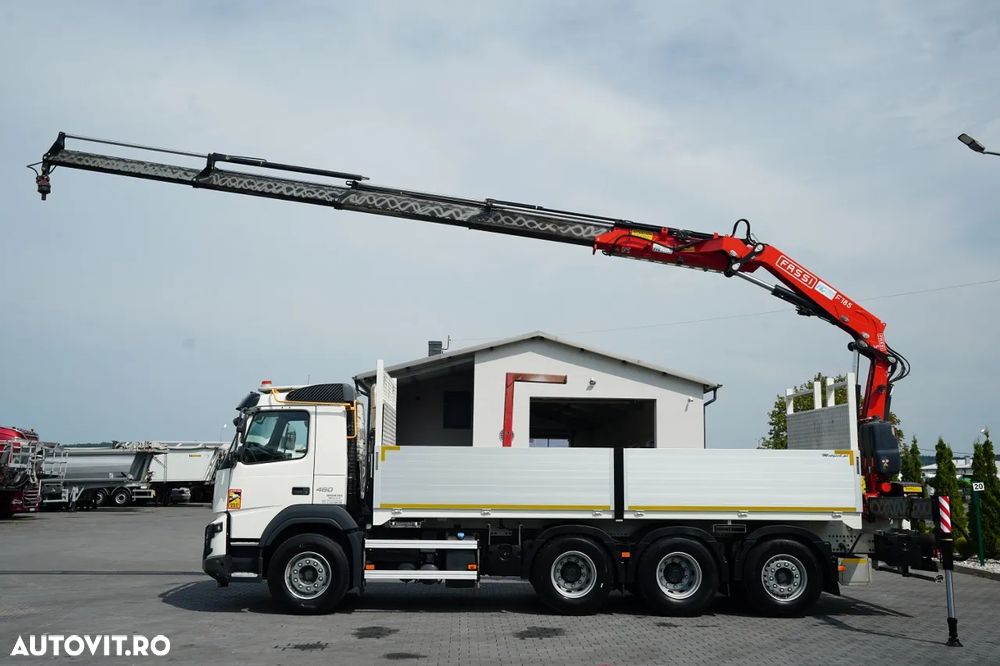 Volvo FMX 460 / 8x4 / LIVRARE - 6,1 M / HDS FASSI F 185 A.2.24 - 12,55 M / TRIDEM / MAX. CAPACITATE DE RIDICARE: 5.500 KG / TELECOMANDĂ / CAMERĂ / I-SHIFT / EURO 6 - 4