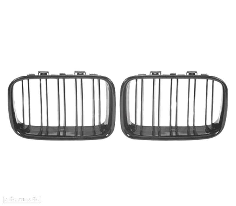 GRELHAS FRONTAIS DUPLAS BMW E36 91-96 PRETO BRILHANTE - 2