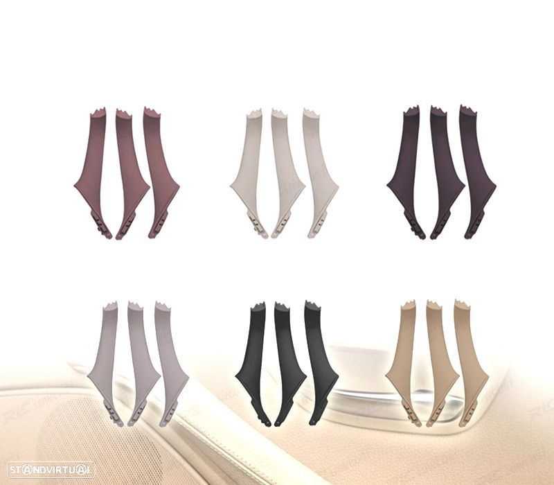 PUXADOR DE PAINEL DE PORTA DIREITO PARA BMW SERIE 5 F10 F11 F18 PRETO - 1