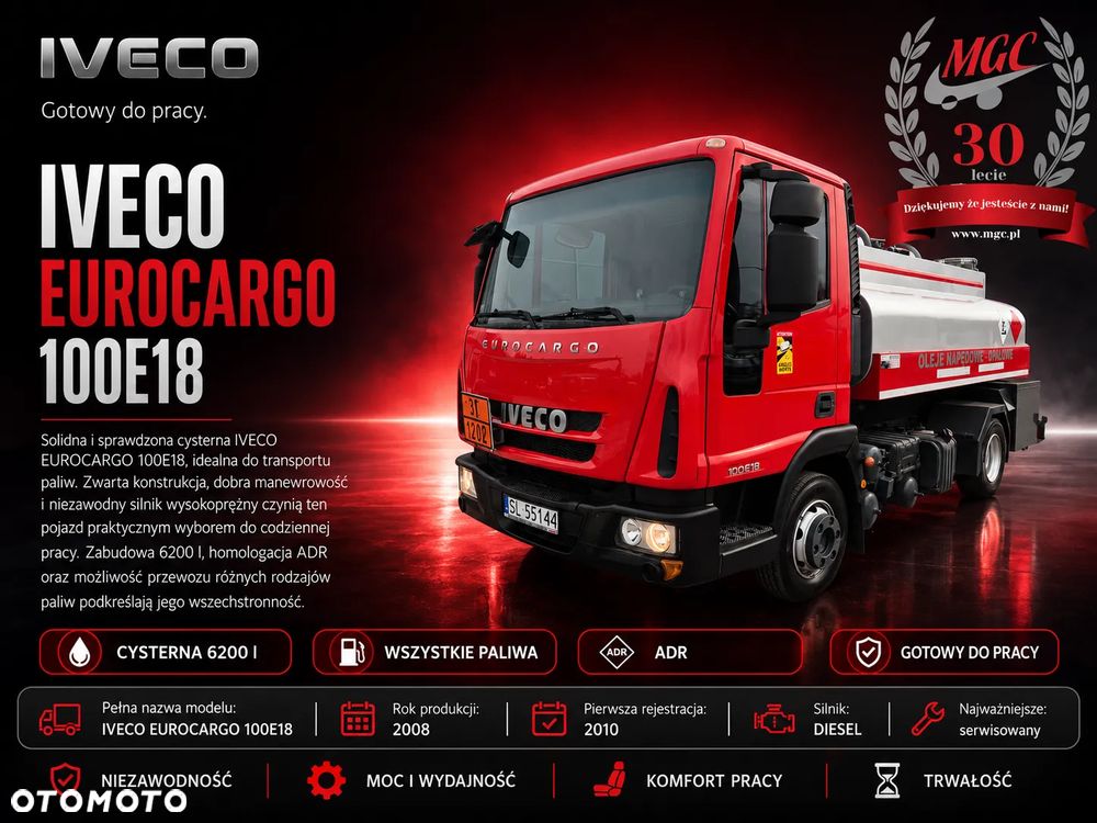 Iveco EuroCargo 100E18 / CYSTERNA / ADR / 6200L / WSZYSTKIE PALIWA / IDEALNY W TRUDNE MIEJSCA / MAŁY ROZMIAR / GOTOWY DO PRACY / MOŻLIWOŚĆ TRANSPORTU - 2