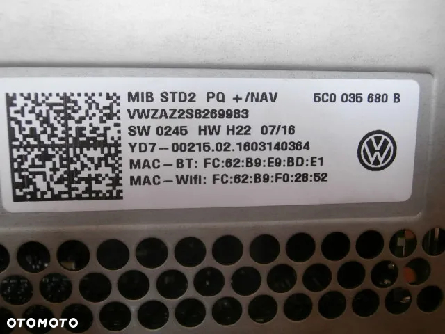 MIB STD2 PQ 5C0035680B VW GOLF POLO TIGUAN SCIROCCO AMAROK RNS-510 DISCOVER MONTAŻ KODOWANIE TRANSPORTER T6 BEETLE CC JETTA PASSAT SHARAN - 17
