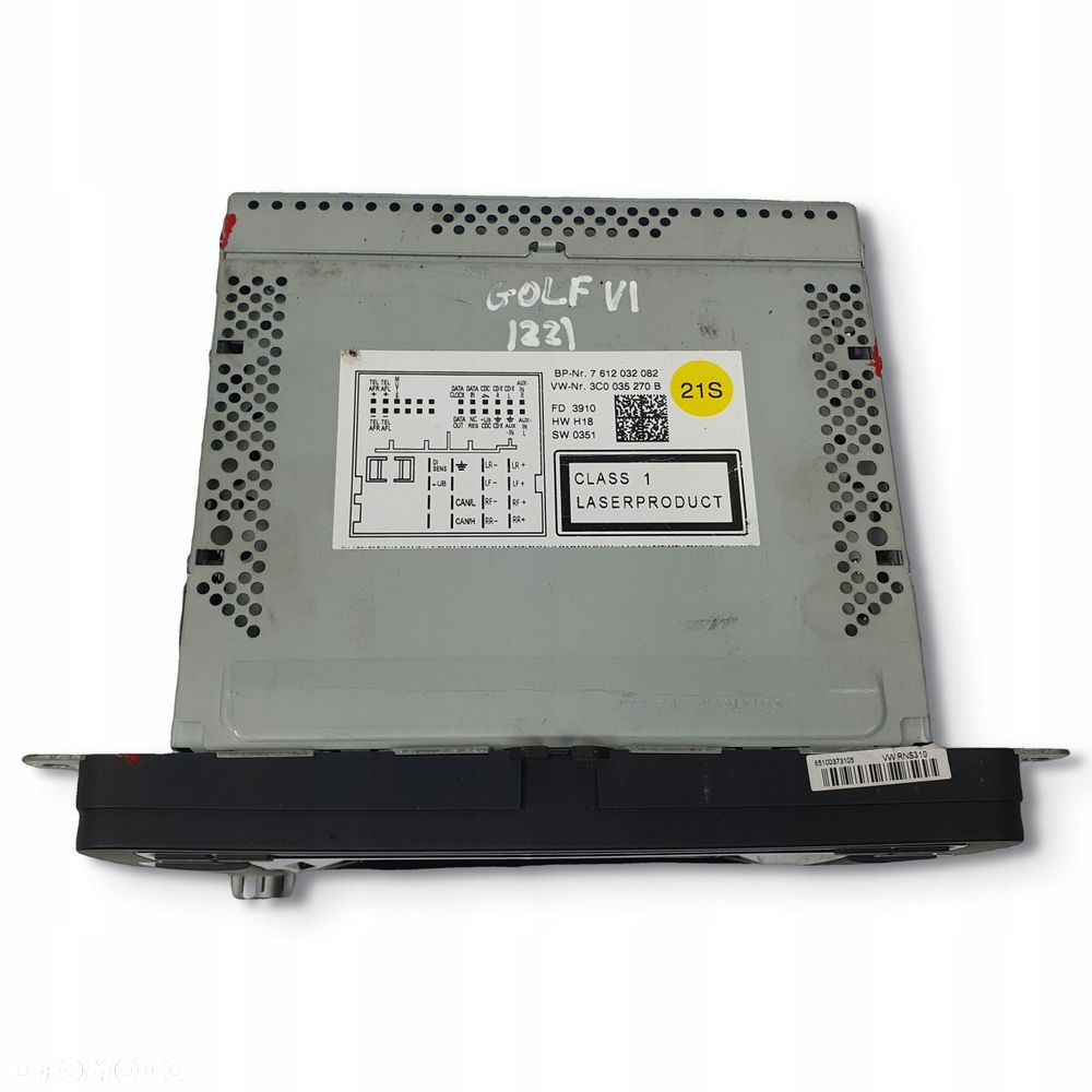 RADIO CD RADIOODTWARZACZ NAWIGACJA NAVI Golf VI Passat B6 CC 3C0035270B - 3