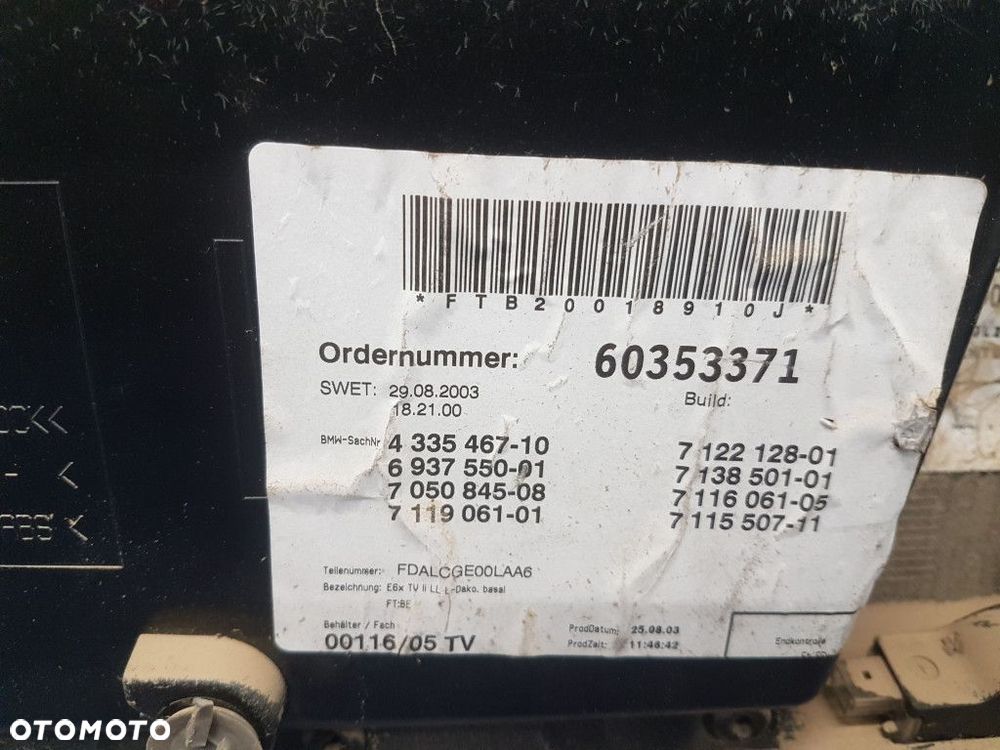 BMW 6 E63 TAPICERKA DRZWI PRZÓD LEWE AIRBAG - 8