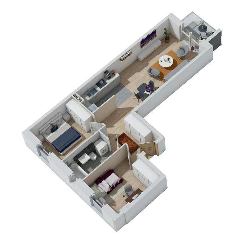 Mieszkanie na sprzedaż, 3 pokoje, 58 m², Bartąg