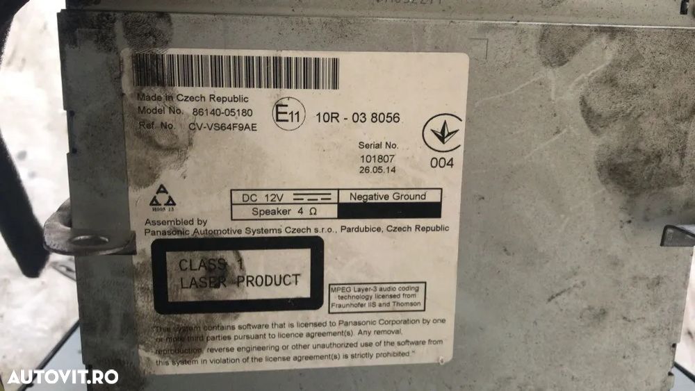 NAVIGATIE HARMAN TOYOTA AVENSIS 86140-05180 8614005180 - 3