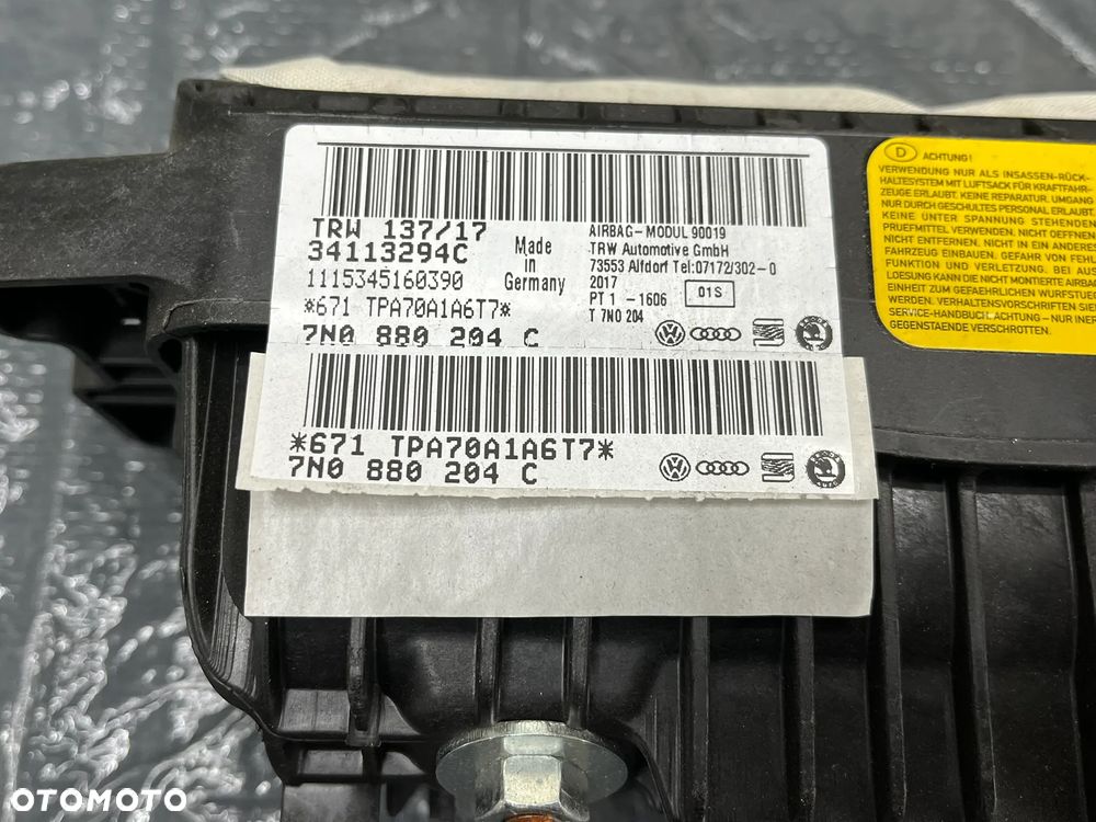 Seat Alhambra Vw Sharan 7N poduszka powietrzna airbag pasażera 7N0880204C - 3