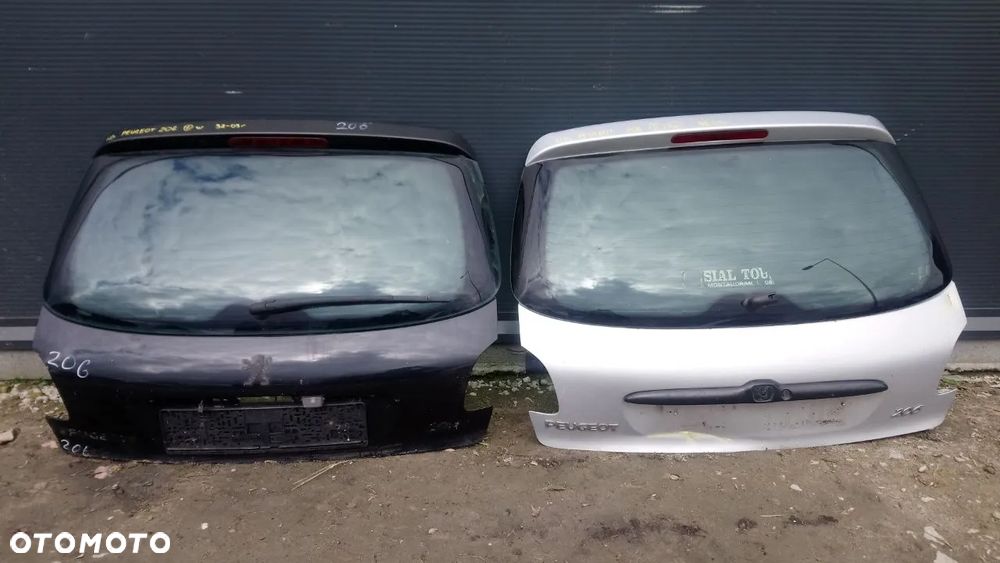 KLAPA PEUGEOT 206 HATCHBACK HB SREBRNA CZARNA (dostępne 3 klapy bagażnika) - 2