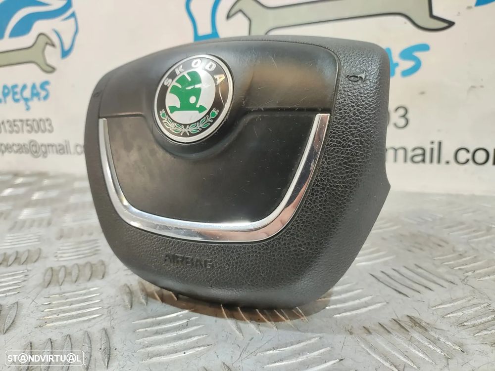 AIRBAG VOLANTE GUIADOR CONDUTOR SKODA SUPERB II 2 MK2 3T4 3T0880201B - 4