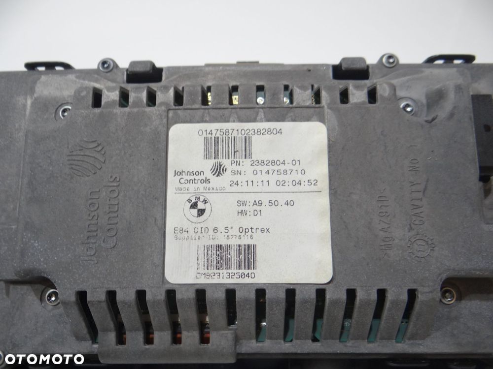 WYŚWIETLACZ NAWIGACJI BMW X1 E84 OE 2382804 - 5