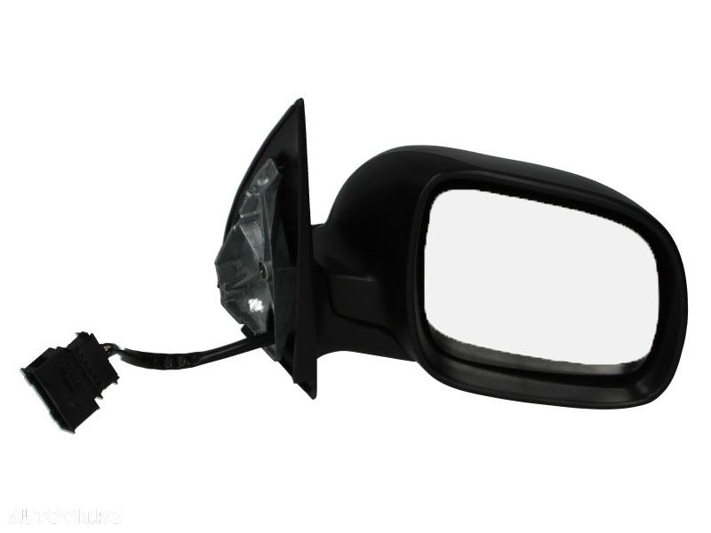 Oglinda exterioara Skoda Fabia (6Y) 04.2000-03.2006 Partea Dreapta Crom Convex Electrica Cu Incalzire 1427428 neagra, Model MIC, conector rectangular cu 12 gauri/ 5 pini - 1