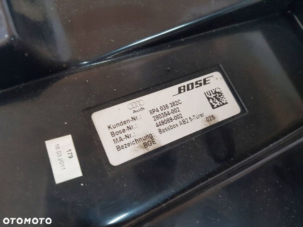 AUDI A3 8P 8P LIFT 08-12r GŁOŚNIKI BOSE WZMACNIACZ SPORTBACK 5D 8P4035223D - 6