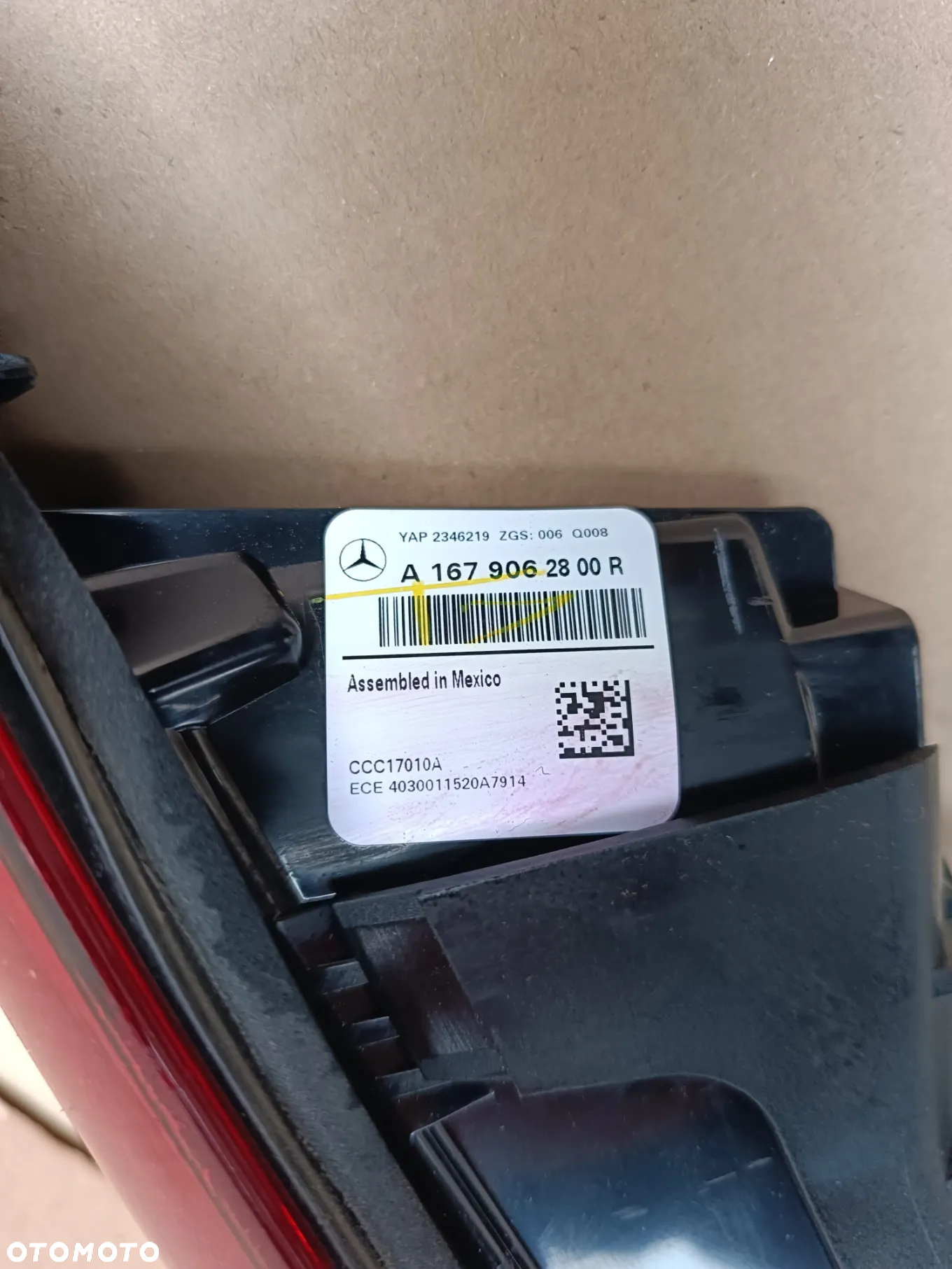 Lampa tylna tył tylnia prawa LED Mercedes GLE W167 oryg A1679062800 - 3