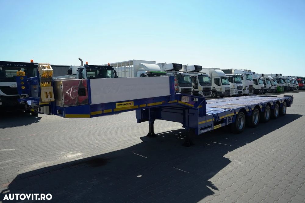Faymonville REMORCĂ JOSĂ FAYMONVILLE / STZ-5AX / EXTENSIBILĂ / 5 AXE / MTA: 68 TONE / AXE DE DIRECȚIE / SUPORT / 19,1 M / SAF - 28