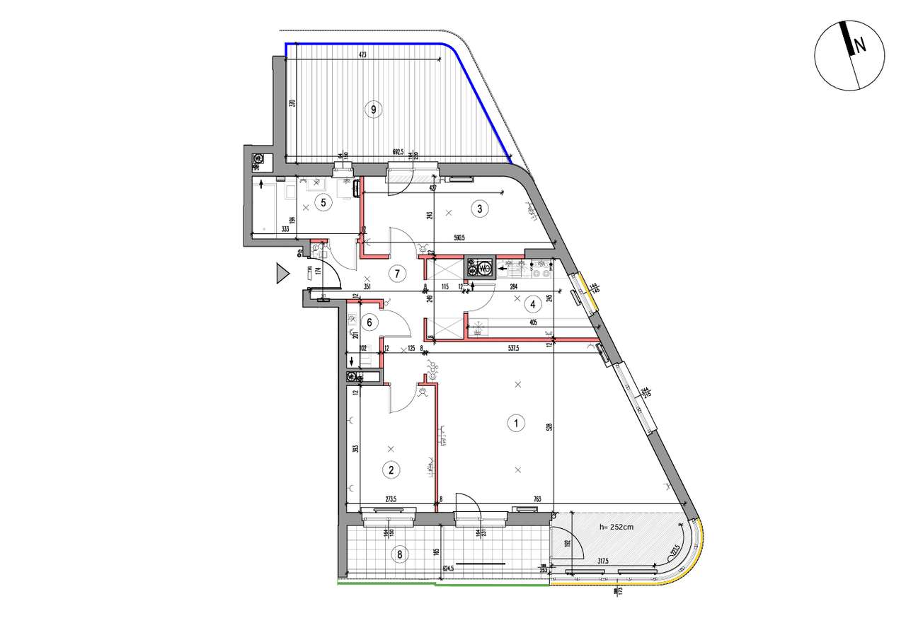 90 m² z panoramicznym widokiem | Metro Wilanowska | 2 balkony
