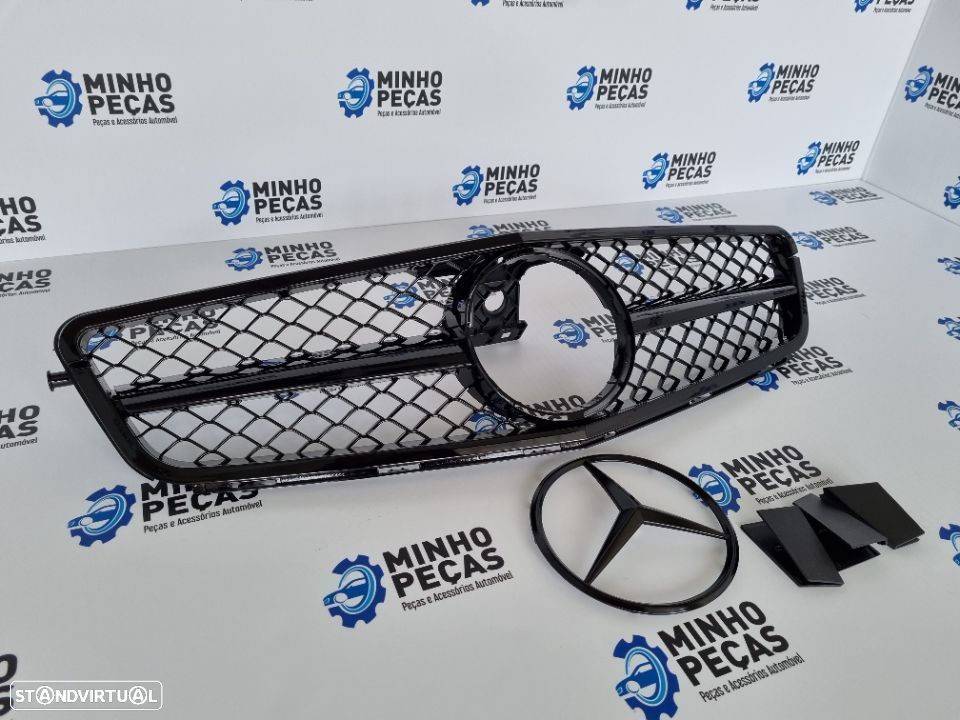 Grelha Frontal Mercedes C W204 (C63) Gloss Black - 3