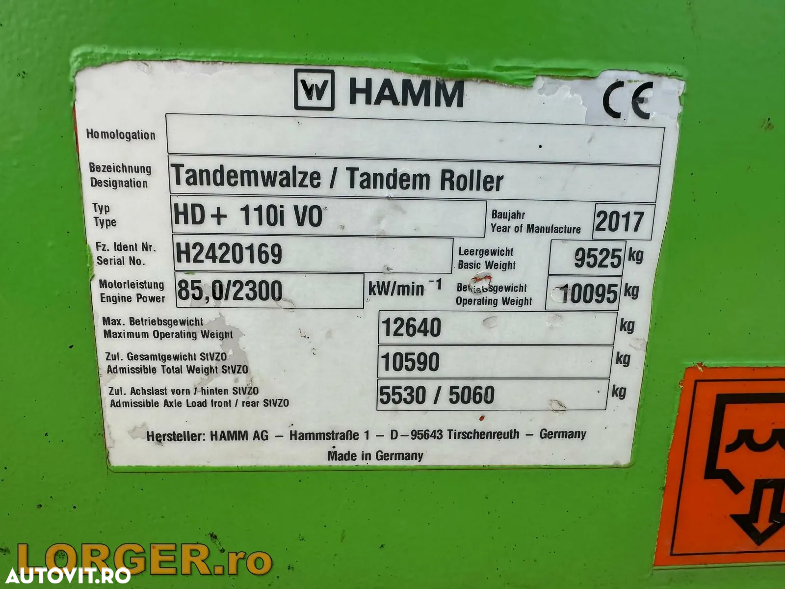 Hamm HD+ 110i VO - 18