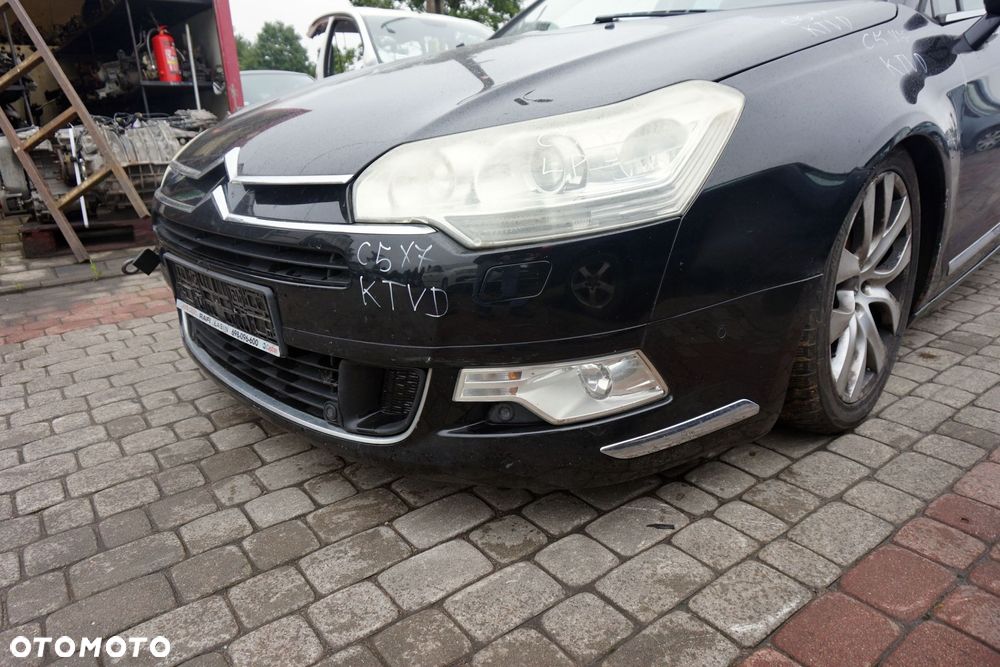 MASKA ZDERZAK BŁOTNIKI LAMPY C5 III X7 KTVD XENON SPRYSKI EU CITROEN 2008-2017 CZARNY PRZÓD KOMPLETNY - 9