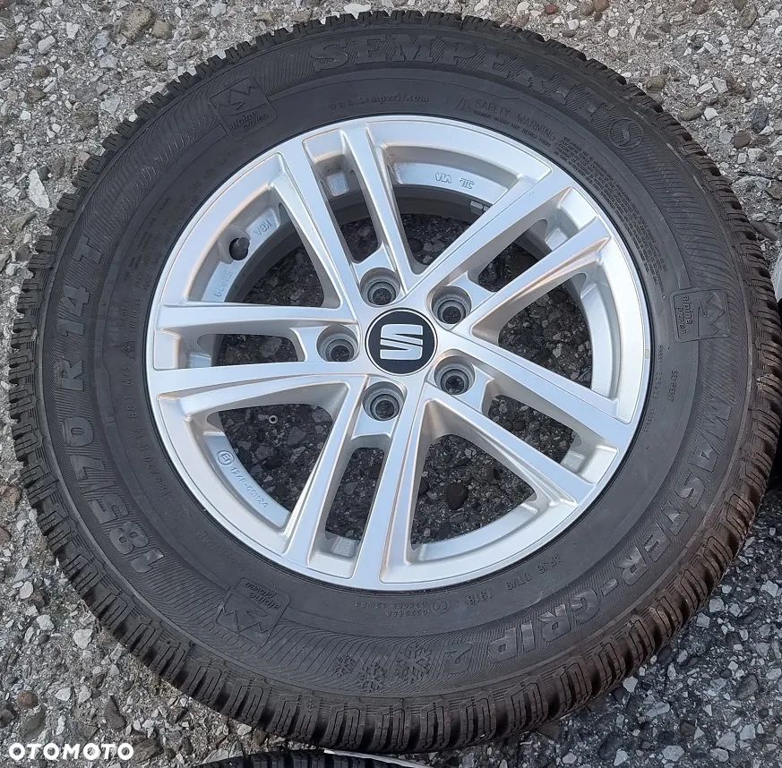 4x koła opony felgi zima Seat Ibiza Mii Arona VW Audi Skoda Semperit Master Grip 2 185/70/14 185/70R145/70 5x100 - 4