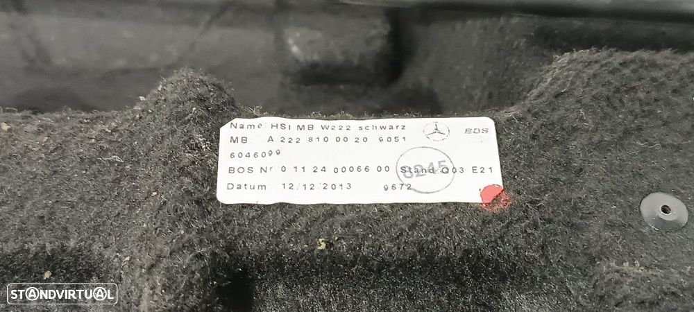 CORTINA TRASEIRA MERCEDES CLASE S (W222) LIM. S 350 BLUETEC (222.032) - 2