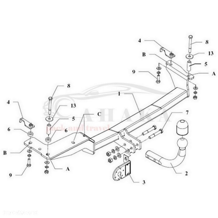 Hak Holowniczy Odkręcany Do Seat Ibiza Hatchback 1993-1996 - 3
