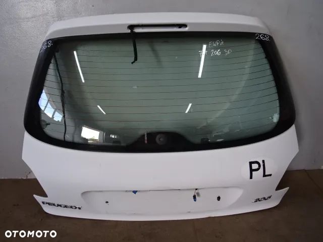 KLAPA TYŁ TYLNA SZYBA POKRYWA BAGAŻNIKA PEUGEOT 206 LAK:EWPA NR268 - 1