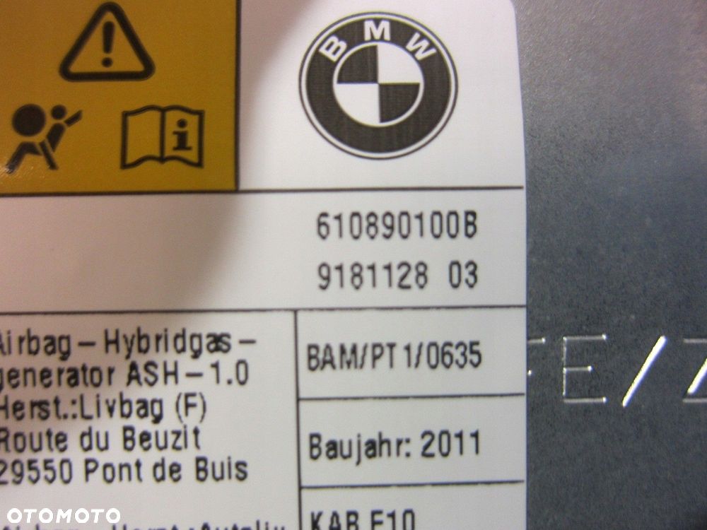 BMW F13 F06 F12 PODUSZKA USA KOLANOWA AIRBAG KIEROWCY 9181128 72129181128 - 8