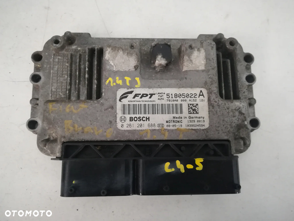 KOMPUTER SILNIKA FIAT BRAVO II 1.4T-JET 51805022A, 0261201688