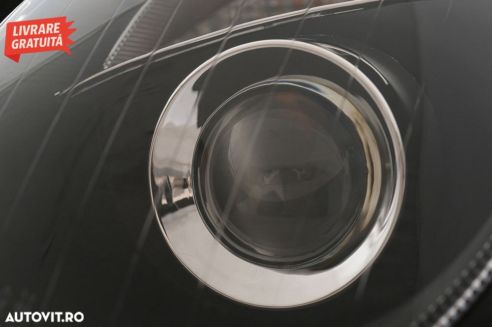 Faruri Mercedes C-Class W203 (07.2000-03.2004) Facelift Look Negru- livrare gratuita - 4