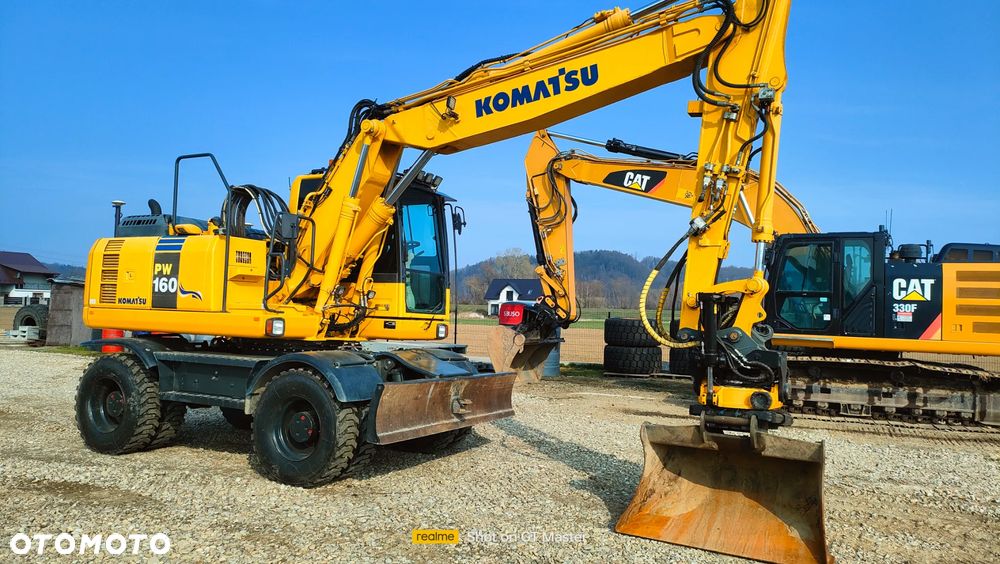 Komatsu PW 160 -8,  rototilt, system UNICONTROL 3 D GPS - 12