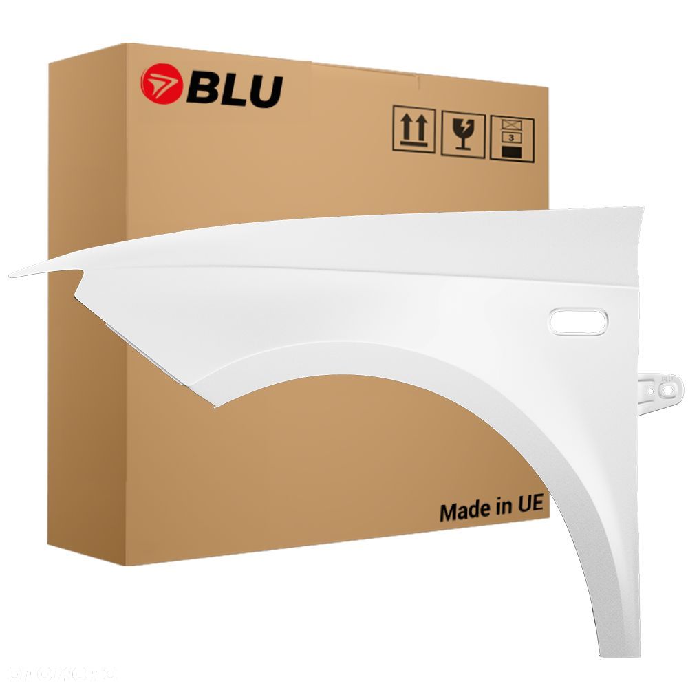 BLU Błotnik SEAT IBIZA IV 4 6J LS9R lewy biały 08-17 przód GletscherWeiss - 1