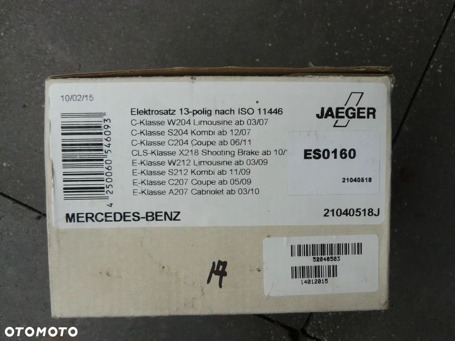 Mercedes C-klasse W-204 E W -212 wiązka elektryczna moduł Erich Jaege - 3