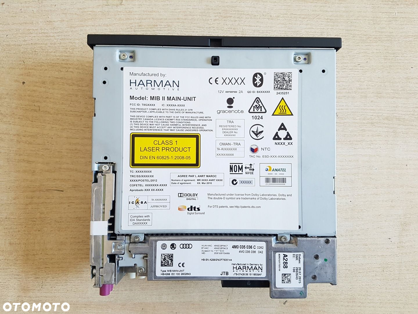 AUDI Q7 17 czytnik nawigacji multimedia sim MMI HARMAN MBI II 4M0035036C - 2
