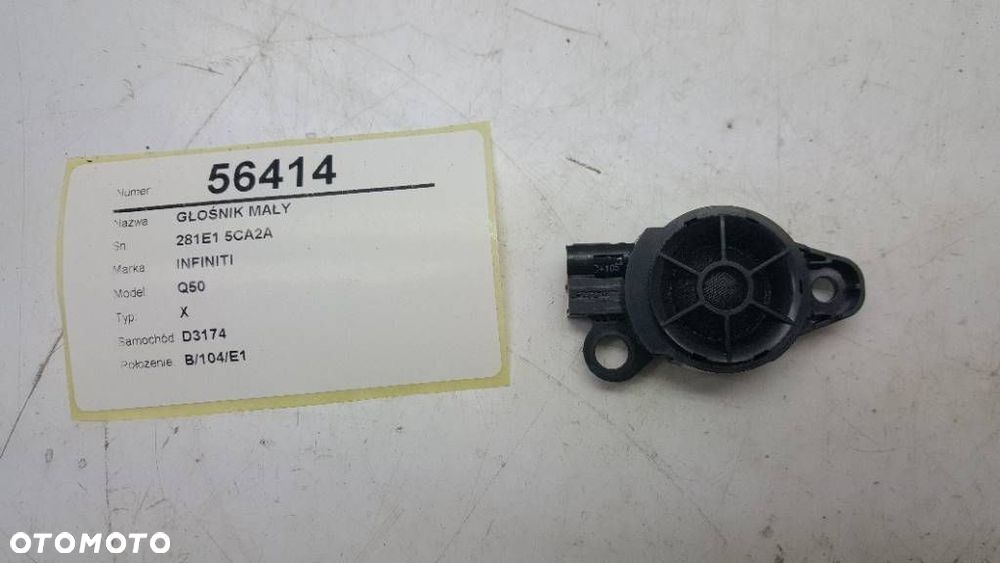 GŁOŚNIK MAŁY INFINITI Q50 281E15CA2A - 2