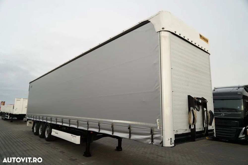 Wielton REMORCĂ CU CORTINĂ WIELTON STANDARD / ACOPERIȘ LVT / SISTEM BDE - STALPINI CULISANȚI / AXĂ RIDICABILĂ / PUȚIN FOLOSITĂ - 2