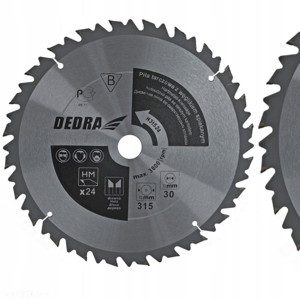 Piła tarczowa HM 400x30mm 36z DEDRA HL40036 - 1