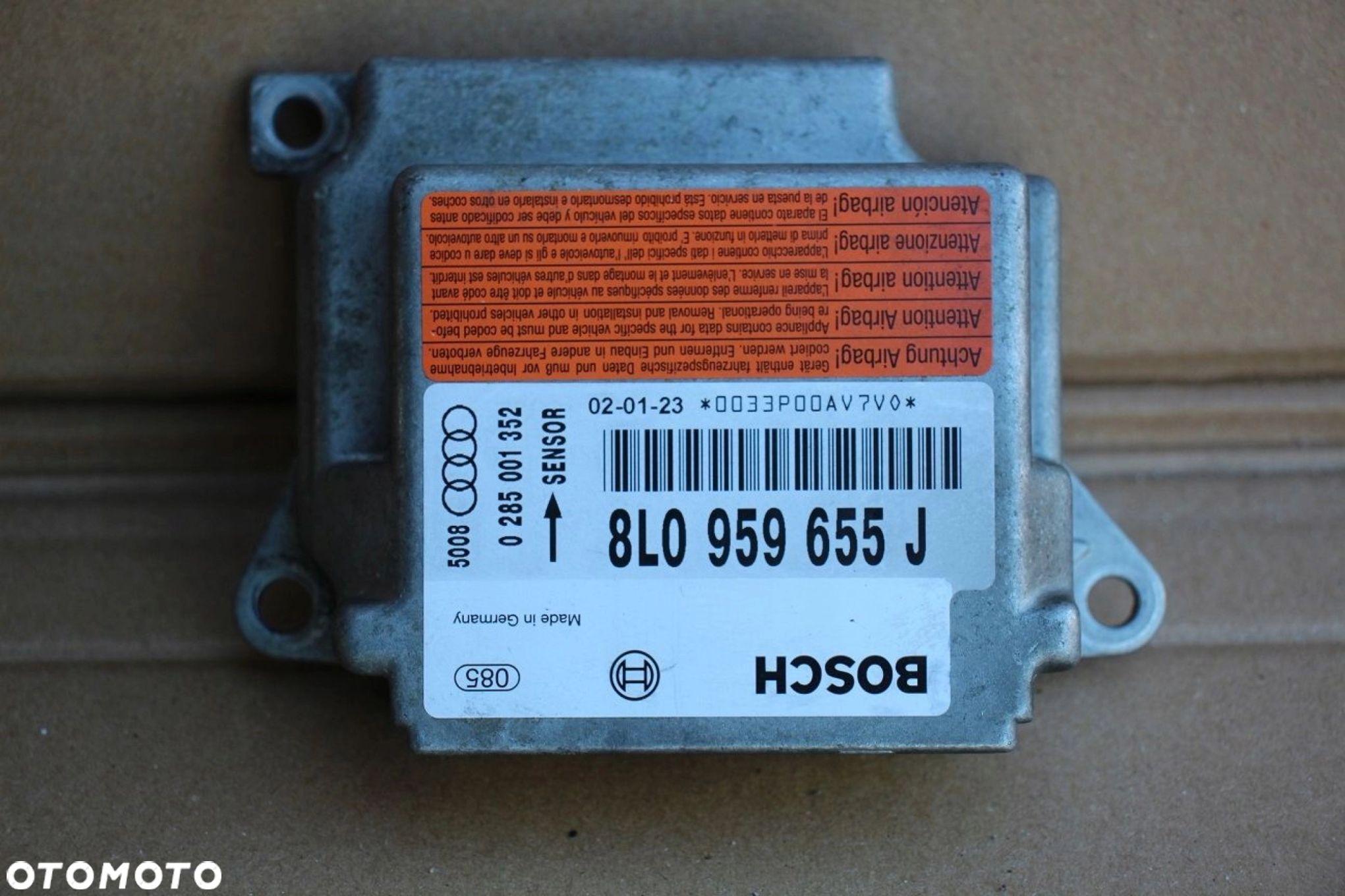 Moduł sensor poduszek AIRBAG AUDI A3 8L 8L0959655J - 1
