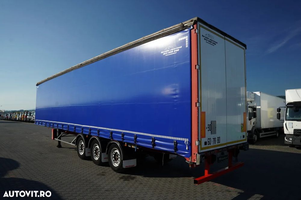 Fruehauf CORTINĂ / STANDARD / BALCĂ PODEA PUTERNICĂ / 385/55 R22.5 / AXĂ RIDICATĂ / SAF - 3