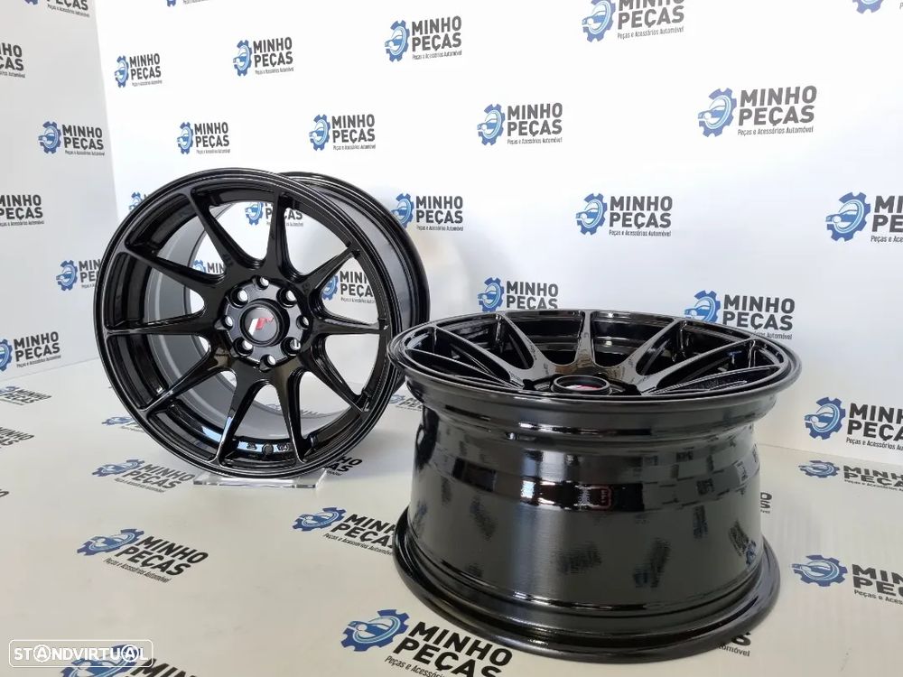 Jantes Japan Racing (JR11) em 15 Preto Brilho - 5