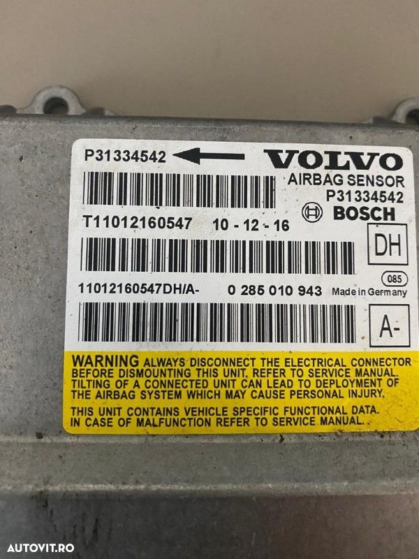 Calculator airbag SRS Volvo S60 V60 XC60 S80 XC70 V70 31334542 - 2