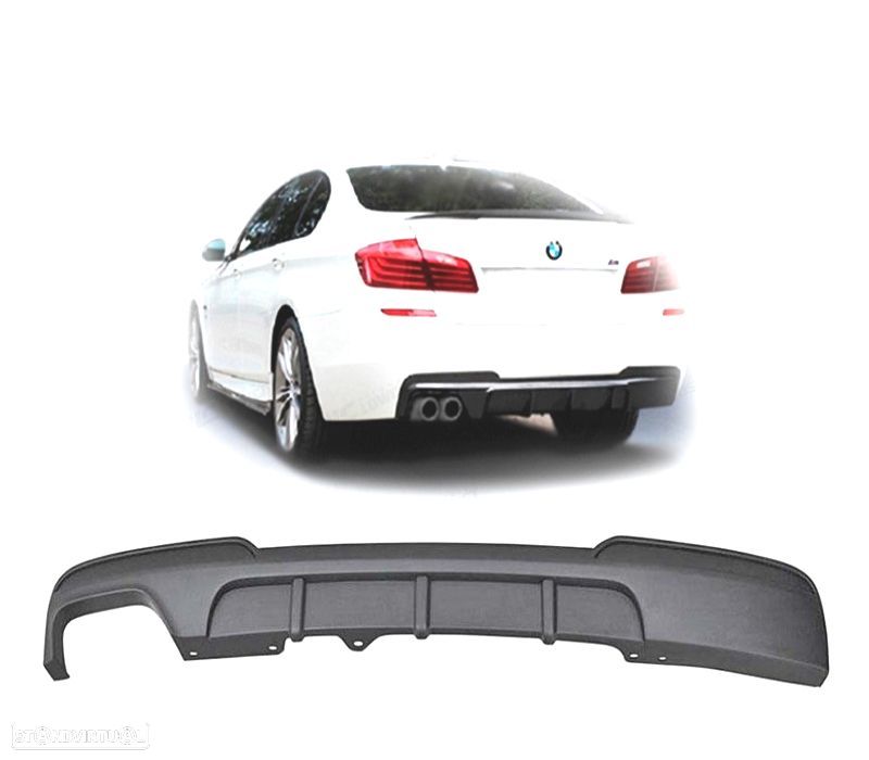 DIFUSOR TRASEIRO BMW F10 F11 10-13 LOOK M PERFORMANCE DUPLA SAIDA ESQUERDA - 1