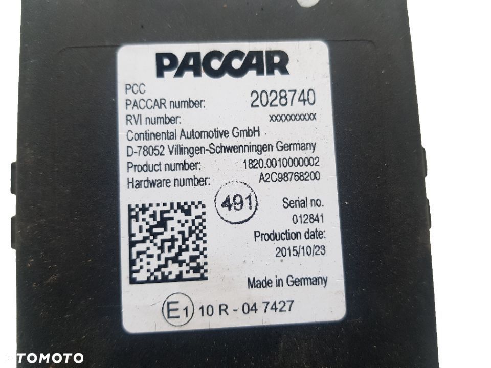 STEROWNIK KOMPUTER PCC 2028740 PACCAR DAF XF 106 EURO 6 - 2