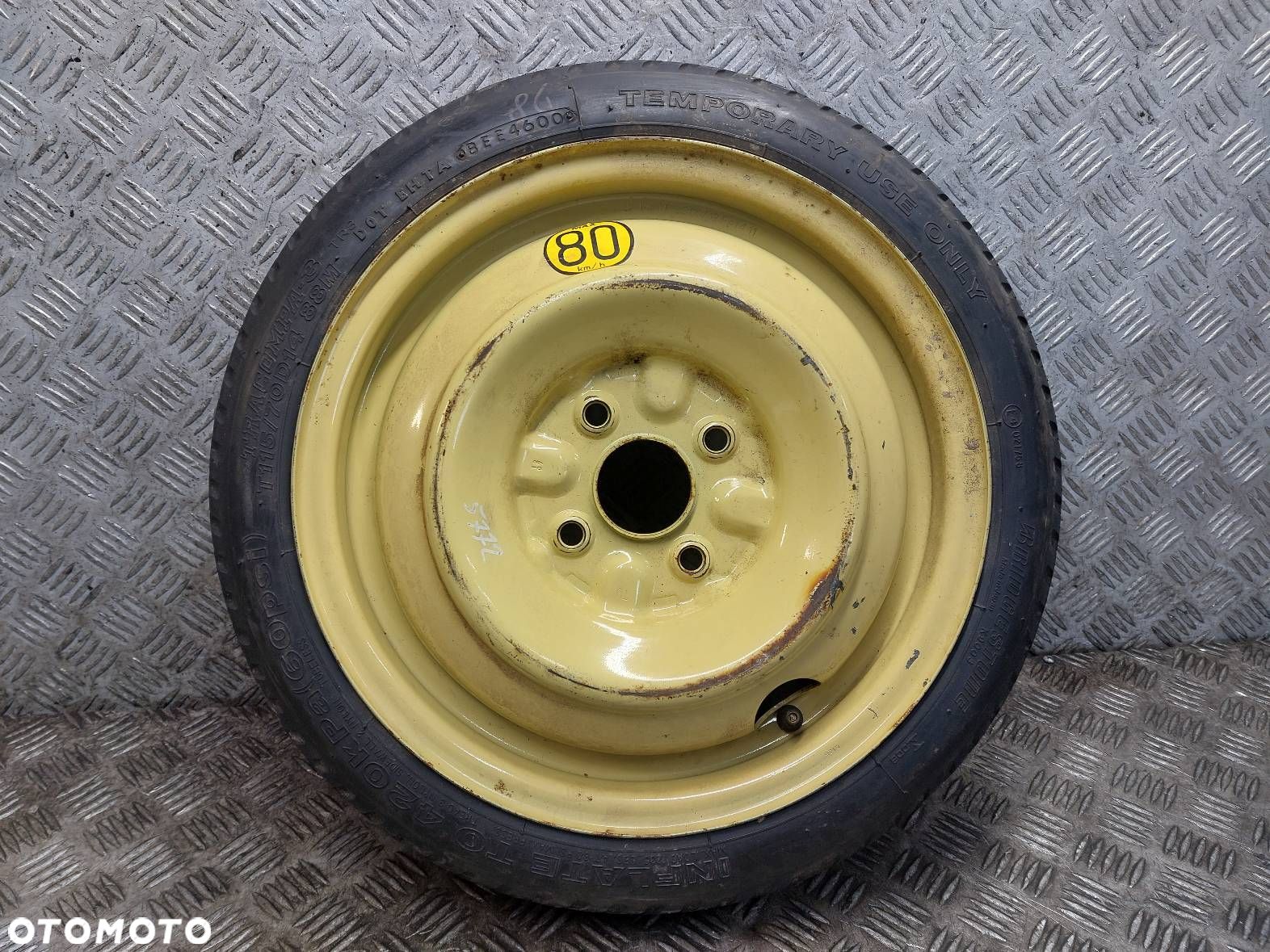 KOŁO DOJAZDOWE DOJAZDÓWKA 4X100 4Jx14 FI54,1 115/70R14 TOYOTA YARIS I - 1