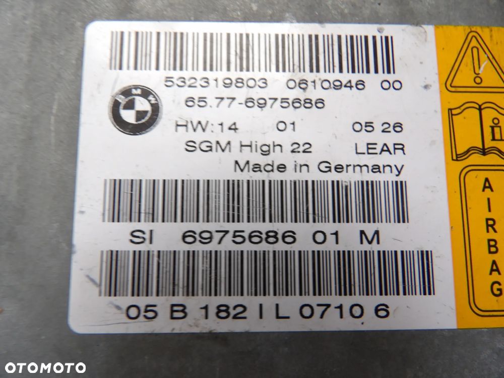 BMW - E60,E61 - MODUŁ , STEROWNIK PODUSZEK POWIETRZNYCH - AIRBAG - 6975686 - 2