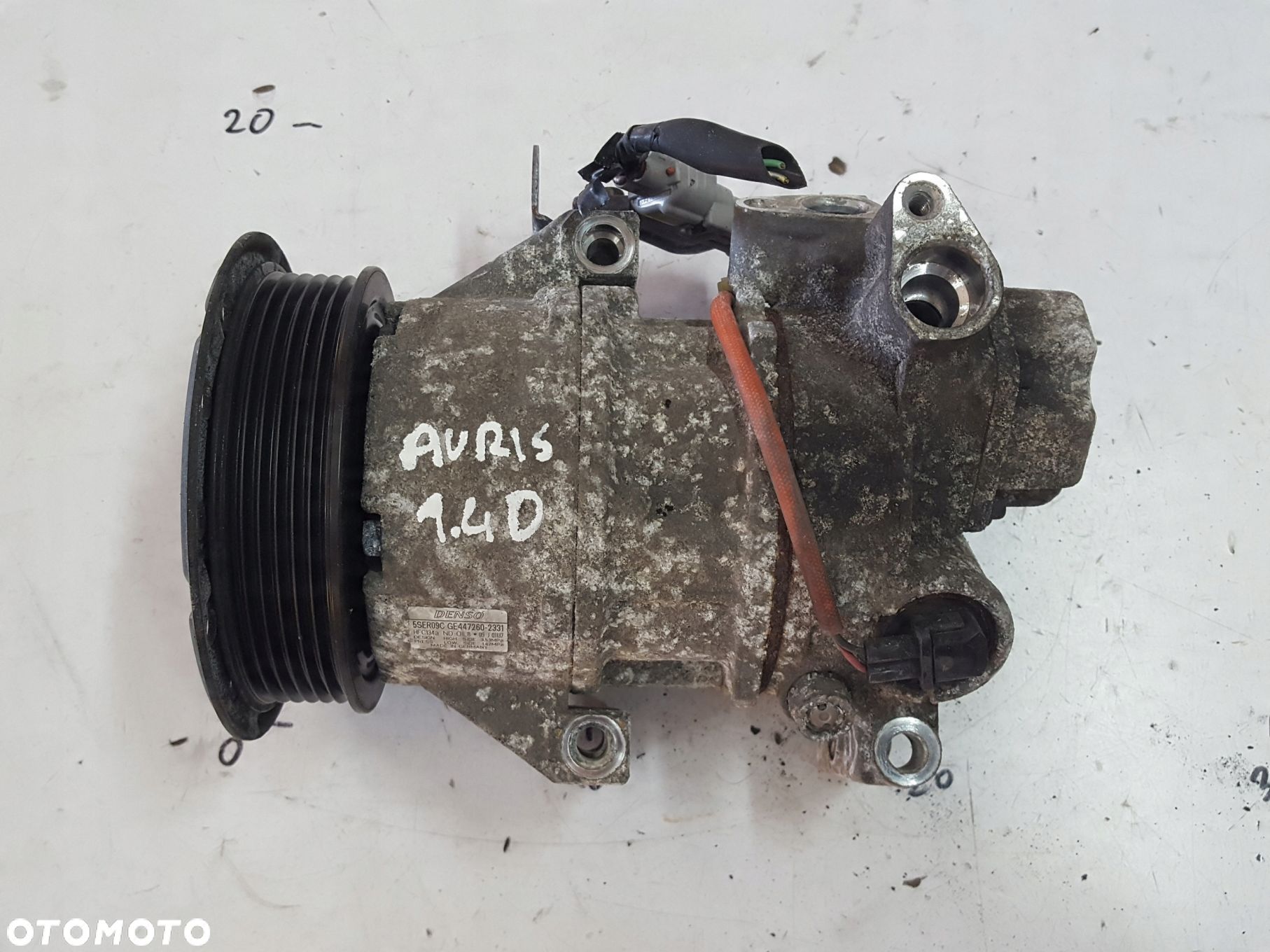 TOYOTA AURIS I 06-09r 1.4 D4D SPRĘŻARKA KLIMATYZACJI 447260-2331 - 1