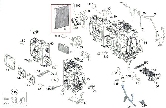 MERCEDES eSPRINTER eVITO Filtr kabiny OE - 5