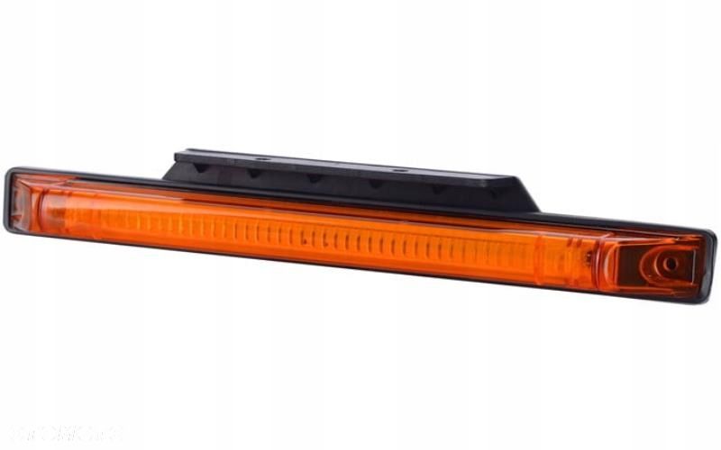 lampa obrysowa led długa z wieszakiem pomarańczowa 12/24v uniwersalna - 1